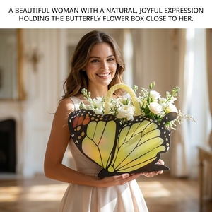 Sacs cadeaux en forme de papillon pour mariage, fête, bouquet de fleurs, emballage de friandises, poignée, anniversaire, baby shower, décoration, <span class=keywords><strong>PP</strong></span> recyclable - Product Image 4