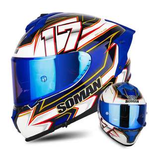 Nouveau <span class=keywords><strong>casque</strong></span> de <span class=keywords><strong>moto</strong></span> élégant, double visière panoramique, unisexe, <span class=keywords><strong>casque</strong></span> de sécurité pour toutes les saisons - Product Image 2