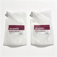 Pochette souple en plastique de 500 ml avec bec verseur, personnalisable, avec bouchon à vis pour lessive et adoucissant textile