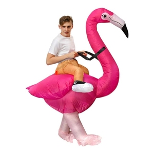 Disfraz inflable de flamenco Disfraz inflable <span class=keywords><strong>para</strong></span> adultos Disfraz divertido de Halloween Navidad Explotar - Product Image 4