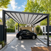 Auvent rétractable en PVC imperméable de haute qualité pour patio, fenêtre, terrasse, avec revêtement en poudre, sur mesure