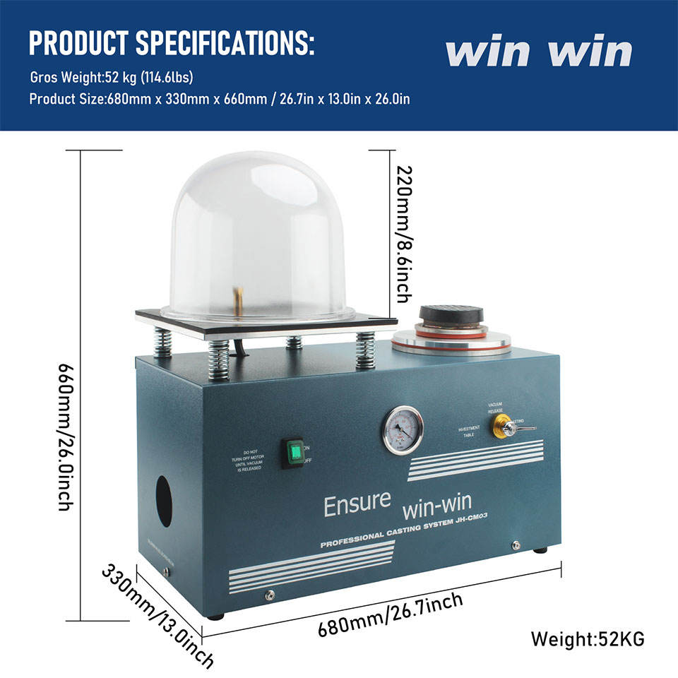 4L Combination Vacuum Investing Casting Machine for Jewelry