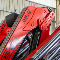 Grue articulée BOB-LIFT de 6,3 tonnes pour le recyclage des déchets, montée sur camion, bras hydraulique pliable, portée de 14,5 m