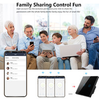 Interrupteur électrique 1 groupe pour maison intelligente Plaque de commutation en porcelaine Wifi pour l'application Life Tension maximale 220V Courant maximal 10A