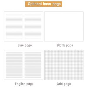 16k Simple Kraft Paper Car Line <b>Book</b> A4 Big <b>Book</b> Cornell Notebook B5 Blank English Grid <b>Book</b> - Product Image 3