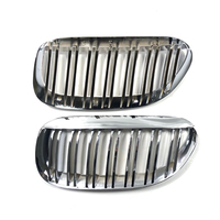 Grille de face avant de voiture ABS à double lamelle Chrome Seliver pour BMW série 6 E63