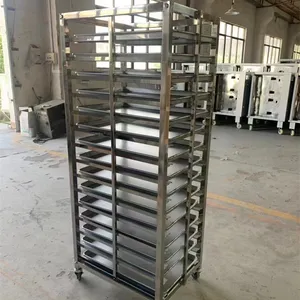 Multi Function 15 Tier Dual Purpose Aluminum Bread Cooling Baking Tray Sheet Pan Rack Bakery Trolley