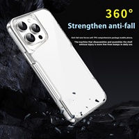 Coques de téléphone portable de luxe transparentes antichoc en TPU + acrylique avec poignée pour 16 Pro Max 15 14 13 12 11