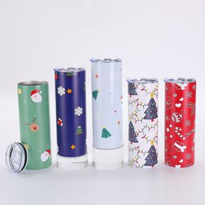 Gobelet isotherme à motif de Noël, couvercle transparent, double paroi sous vide, gobelet de voyage créatif imprimé, portable, 20 oz, gobelet pour voiture - Product Image 3