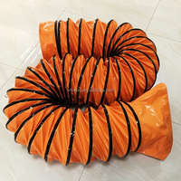 Conduit d'air télescopique flexible ignifuge en PVC de 300 mm x 5 m, certifié ISO, tuyau d'alimentation en air rétractable industriel