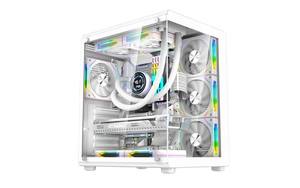 Boîtier d'ordinateur LY New Design 2 Glass Computadoras, vue complète, pour joueurs, boîtier <span class=keywords><strong>complet</strong></span> pour ordinateur de bureau, boîtier de jeu ATX avec ventilateurs ARGB - Product Image 4