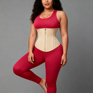 Langqin Women's Thick Breathable Mesh Tulle Corset Waist Cincher Hook-and-Eye Closure Firm Control Custom Logo Position OEM - Product Image 5