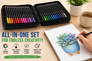 Ensemble de crayons d'artiste à mine souple Giorgione 72 couleurs avec étui à fermeture éclair pour <span class=keywords><strong>dessin</strong></span> et crayons de couleur - Product Image 6