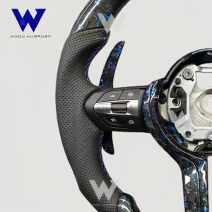 Volante in Fibra di Carbonio con Motivo Forgiato Blu Adatto per <span class=keywords><strong>BMW</strong></span> F10 F30 F11 E90 E70 <span class=keywords><strong>E87</strong></span> E92 <span class=keywords><strong>F20</strong></span> F21 F31 F32 F07 F12 M3 M6 - Product Image 2