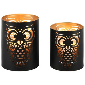 Portavelas de Hierro Resistente con Diseño de Búho para Decoración del Hogar de Larga Duración y Uso en Exteriores Disponible al Mejor Precio - Product Image 1
