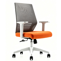 Chaise de bureau ergonomique en maille, chaise à soutien lombaire réglable, chaise pivotante de direction moderne, chaise de bureau en tissu durable