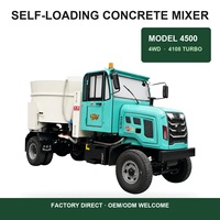 Camion malaxeur à béton de type réservoir 1,5 m3 6x4 5000 kg 92 kW