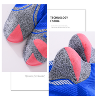 Chaussettes de sport WRELS à compression graduée, anti-fatigue, pour la course à pied, avec coussinets en tissu éponge, absorbant les chocs, pour le basketball