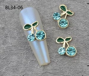 จี้โลหะรูปเชอร์รี่ประดับเพชรสำหรับตกแต่งเล็บ DIY - Product Image 5