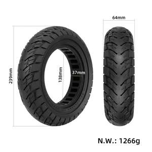 Pneu plein Ulip 10*2.5 avec rainure de 37 mm, pneu intérieur en caoutchouc alvéolé 10*2.5-6 pour trottinette électrique Kugoo M4, pneu complet - Product Image 2