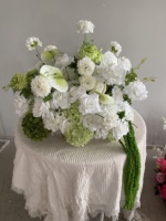 L-R325, la boule de fleurs artificielles personnalisée la plus populaire, fleurs pour allée de mariage, centre de table, décoration pour fête de mariage