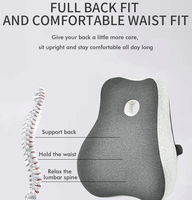 Coussin lombaire universel Sinowarm en mousse à mémoire de forme pour la protection de la taille, avec housse en polyester/coton tricoté – Vente en gros