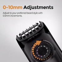 Tondeuse à barbe PRITECH pour hommes, tondeuse à cheveux professionnelle avec cadran réglable de précision 0-10 mm, écran LED, kit de toilettage Type-C
