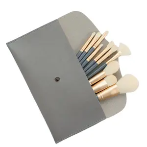 Super Hot Luxury High Quality New Blue Color Vegan 10 Pcs Gift Make Up Brushes Tool Custom Cosmetic Makeup Brush Set