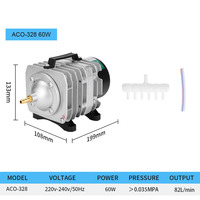 Compresseur d'air électromagnétique ACO208/308/318 pour l'augmentation de l'oxygène, pompe à oxygène pour bassin à poissons HAILEA