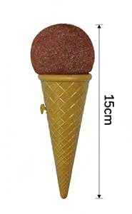 Jouet de farce amusant en plastique en forme de crème glacée - Lanceur de balles éponge fantaisie pour enfants et adultes, cadeau rigolo pour fêtes et farces - Product Image 3
