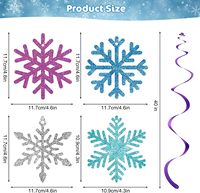 Décorations suspendues flocons de neige - Guirlandes en spirale de flocons de neige d'hiver pour plafond, idéales pour les décorations d'anniversaire, de Noël et de pays des merveilles