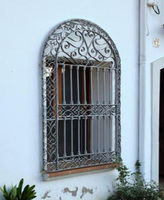 Grille de fenêtre décorative en fer, barrière coupe-vent, résistante à la corrosion, garde-corps de sécurité pour hôtels, écoles, parcs, panneaux de clôture industriels