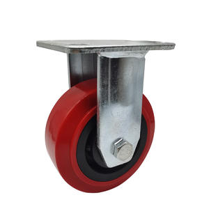 Heavy Duty 4 Zoll 5 Zoll 6 Zoll 8 Zoll <span class=keywords><strong>Red</strong></span> Polyurethan Swivel Caster Wheels mit 6 Zoll Big <span class=keywords><strong>Red</strong></span> PU Brake Caster - Product Image 5