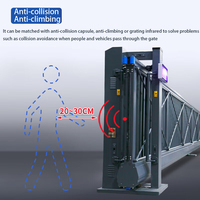 Elektrische Automatische Cantilever Poort Hek Aluminium Schuifpoort Lineaire Spoorloze Schuifpoort Voor School/Hotel
