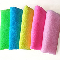 Serviette de bain exfoliante pour le corps la plus douce et colorée Serviette de douche en nylon Serviette de nettoyage pour le corps pour le massage