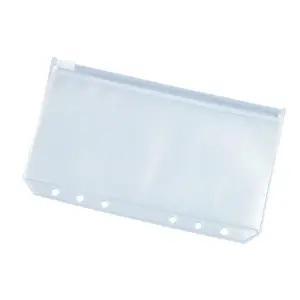 A4 A5 A6 A7 File Budget Binder Cash Pouch Clear Pocket 6Ring Zipper PVC Plastic Filling Pocket Folders