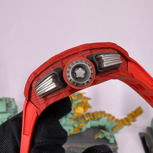 레드 카본 파이버 RM11-03 남성용 풀 오토매틱 기계식 시계 (통형 케이스 및 디지털 디스플레이 포함) - Product Image 4