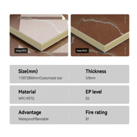 Plaque de marbre PVC UV moderne BAIJAX pour panneaux muraux et de plafond, imperméable, ignifuge, insonorisant, décoration pour hôtels et commerces