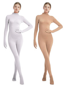 Traje Zentai de Spandex Negro para Adultos y Niños, Mono Completo con Pies, Body para <span class=keywords><strong>Mujer</strong></span>, Unitardo Ajustado para Danza, Disfraz de Halloween - Product Image 2