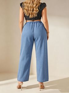 Nouveaux jeans pour femmes grandes tailles de haute qualité 2026, style rétro ample et amincissant, vente en gros - Product Image 6