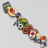 Badge de revers personnalisé en métal émaillé souple – Football, Basketball, Tennis, Volleyball, Badminton – Vente en gros – Créez votre propre logo – Pin's sportif