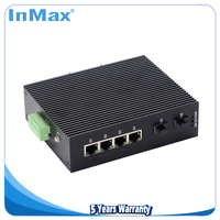 InMax Fabricant 6 ports (4 ports RJ45 + 2 Cage Sfp) Commutateur réseau 10/100/1000M Commutateur Gigabit Hub Couche 2