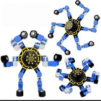 Spinner de Dedos Antiestrés, Robot Transformable Creativo, Juguete Sensorial para Aliviar el Estrés, Spinner de Dedos Transformable