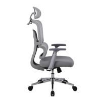 Chaise de bureau ergonomique moderne en maille avec appui-tête et accoudoirs réglables - Matériau en tissu