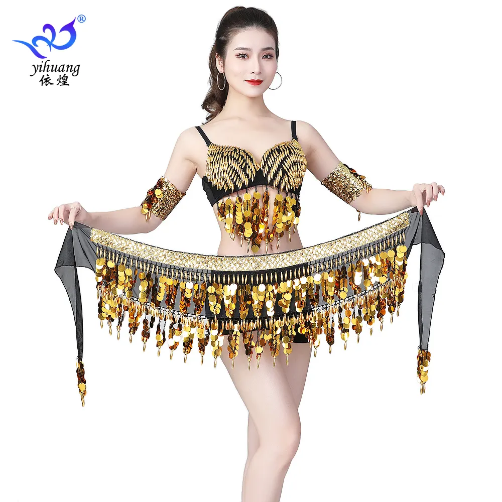 Sexy Costumes Figure Skating Dress for Girl Belly Dance Bra and Belt Set Performance Wear Gymnastics Competition Leotards Ice