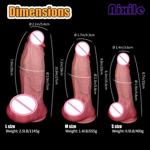 Dildos en silicone réalistes avec ventouse puissante, jouet sexuel pour femmes, hommes, gays, stimulateur du point G, stimulateur anal, stimulateur de la prostate, plug anal - Product Image 6