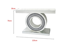 Matimi — console de luxe avec miroir en marbre, nouvelle conception, en argent, design moderne en diamant, pour couloir, table avec miroir