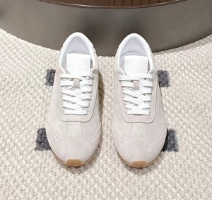 Classic suede leather black and white striped <b>soft</b>-soled casual versatile business-casual couple's <b>shoes</b> from Dechen - Product Image 1