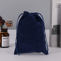 Pochette en velours floqué personnalisée de haute qualité avec logo imprimé, sac à cordon en daim réutilisable, sac anti-poussière pour bijoux, emballage cadeau