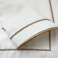 Set de table brodé avec un visage souriant, tissu en coton, pour la maison, le restaurant, les banquets, la décoration de table, logo personnalisé accepté